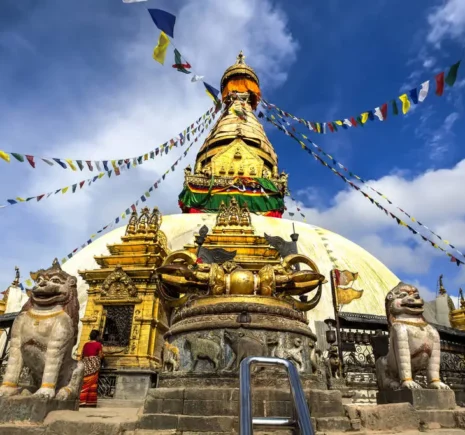 Swayambhunath Monkey Temple in Kathmandu, UNESCO World Heritage Site