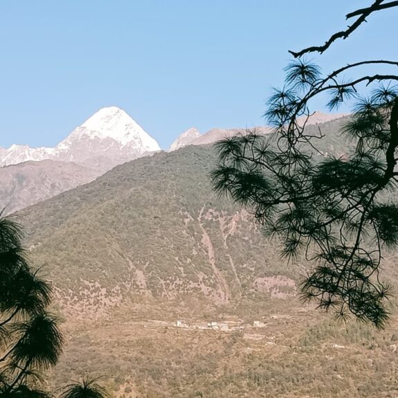 The village in ganesh Himal trek trails