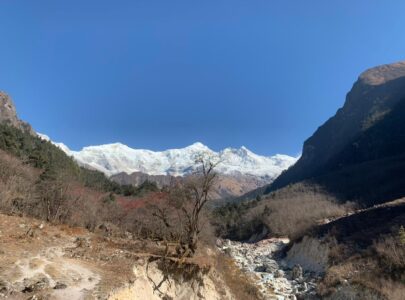 Spectacular mountain view of Manaslu Circuit Trek, Nepal – Himalayan peaks and pristine trails