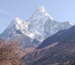 Ama Dablam and Himalayan view from Dingboche village