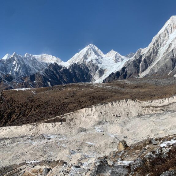 Manaslu region trek via Larkya La Pass descending to Bhimtang, Nepal